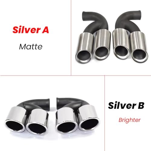 Terminales de escape de alta gama para Cayenne 2011-2014 con puntas de silenciador Silver B 4