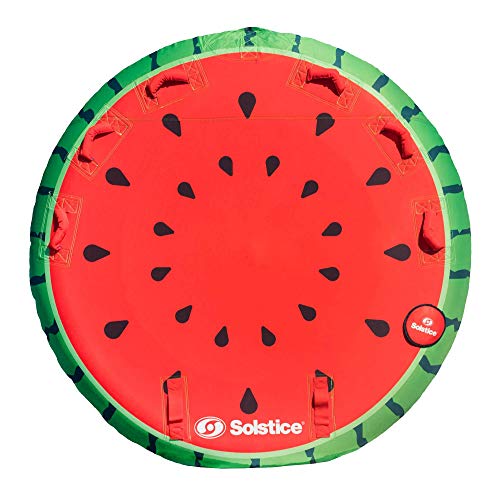 Solstice Inflatable 2 Rider Watermelon Towable Tube Float Raft, Multicolor, one Size
