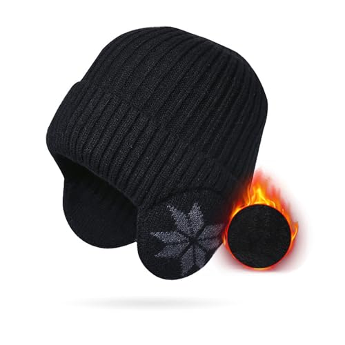 Winter Hats for Men Women with Ear Flaps, Fleece...
