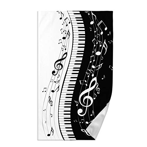 Dujiea Piano Keys Music Note Kitchen Dish Towel Soft Highly Absorbent Hand Towel Home Decorative Multipurpose for Bathroom Hotel Gym and Spa 15 X 27 Inches
