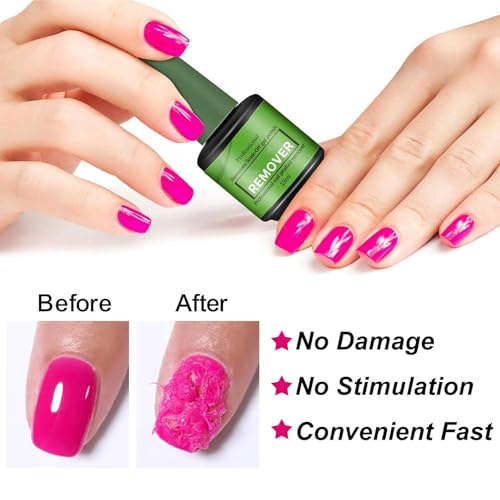 2 Pcs Removedor Esmalte Semipermanente, 15ml Quita Esmalte Semipermanentes Para Uñas, Gel Nail Polish Remover, limina Fácil y Rápidamente el Esmaltes en 3-5 Minutos, No Daña las Uñas - imagen 6