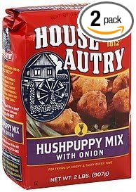 House Autry Hushpuppy Mix with Onion – Net Wt 2 lbs (907 g) – Pack of 2