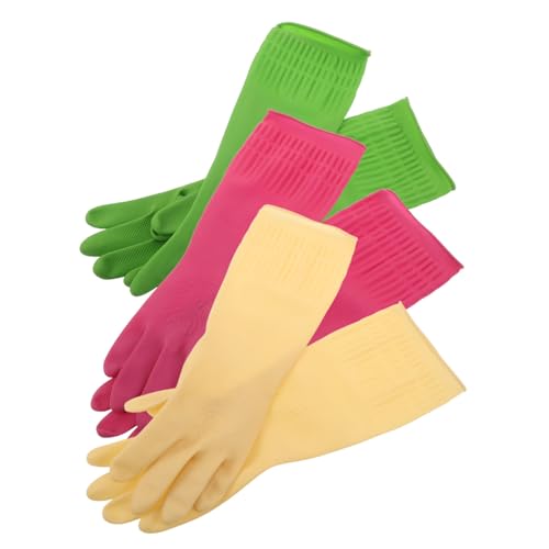 TOGEVAL 3 Pares De Guantes Largos Para Limpiar Guantes De Plantación Para Limpiar Cuencos