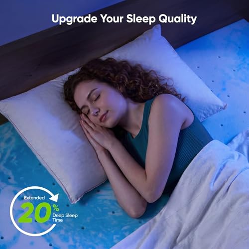 Image of Marsail 3 Inch Twin XL Gel Memory Foam Mattress Topper, Cooling Gel Foam Mattress Topper for Pressure Relief，Ventilated Design Soft Bed Topper in a Box, CertiPUR-US Certified