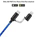 iPhone Charger Cable, [Apple MFi Certified] Upgrade 2 in 1 Light up Charging Lightning Cable, 360 Degree Visible Flowing Light Fast Charger for iPhone 11/11 Pro/Max/XS/XR/X/8/7/6/iPad/Android