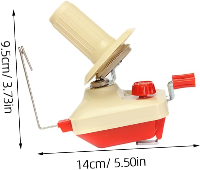 Portable Yarn Ball Winder with Folding Guide Arm and Detachable Spindle