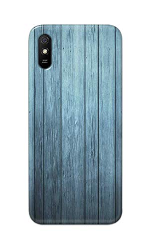 Image of Printed Hard Back Cover Case for Mi Redmi 9A | Mi Redmi 9AT | Mi Redmi 9A Sport Back Cover (Wooden Blue) -702
