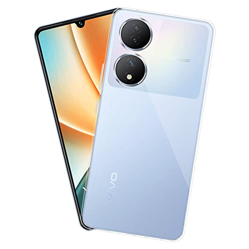 Image of Fashionury Crystal Clear Case for Vivo Y100 5G | Yellowing Resistance | Transparent TPU Silicone | Raised Camera Lips | Slim Transparent Cover