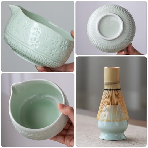Image of Buucup Matcha Whisk Set, Ceramic Matcha Kit with Bowl & Bamboo Whisk