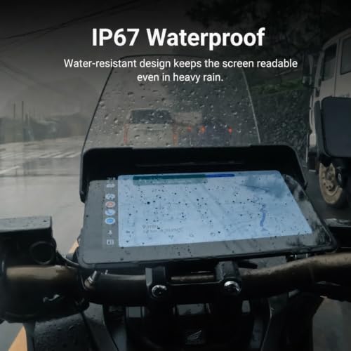 Image of C7 Motorcycle Carplay, 7-inch HD Touchscreen | IP67 Waterproof, Dual Bluetooth, Smartphone Mirroring