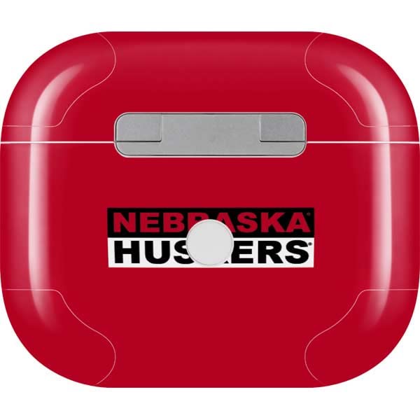 Skinit Decal Audio Skin Compatible with Apple AirPods (3rd Gen, 2021) - Officially Licensed Red Nebraska Huskers Design