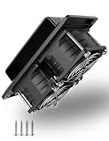 AMOMD 12V 25W RV Sidewall Vent Exhaust Fan Roof Side Air Vent Ventilation Fantastic Fan Range Hood Promote Air Circulation for RV (Black)