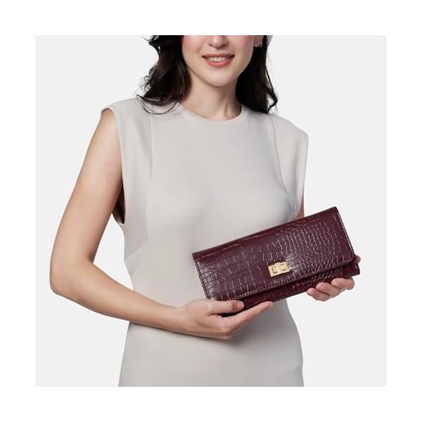 Lavie Women's Glossy Dazz Envelope Clutch | Ladies Purse Handbag - Image 3