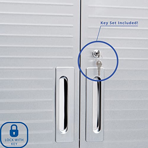 Seville Classics Full Door Rolling Storage Cabinet, 36" W X 18" D X 72" H, Granite #TOP3