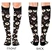 tplaotee Fashion Blackr Eyes knee high compression stockings for travel for men mujer