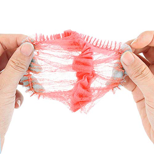 A+ Design 100 Pieces Disposable Non-Woven Clip Caps Mob Caps Hairnets Head Cover, 21", With 6 Colors For You To Choose. (Red) #TOP4