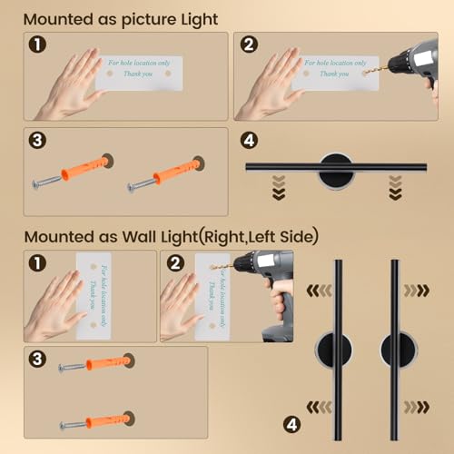 Luces de pared que funcionan con pilas para iluminar estanterías de biblioteca 6