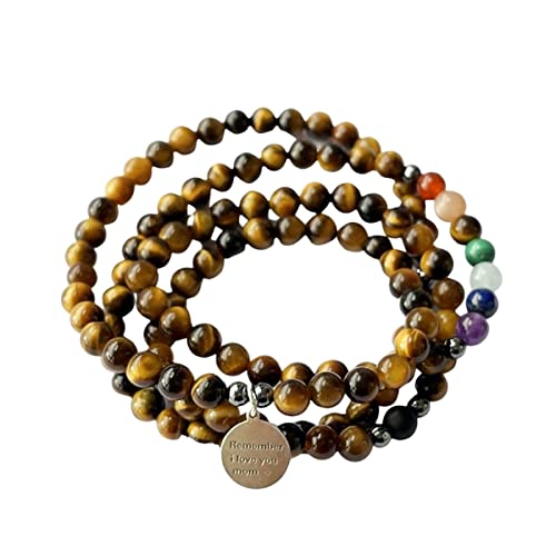 Bracelet Oeil de Tigre Naturel 108 Perles et Argent 925