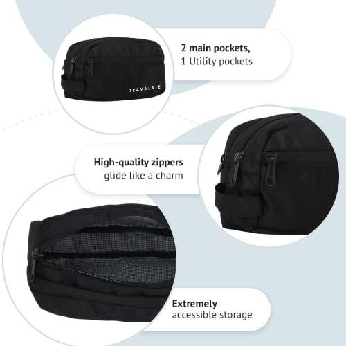 Travalate 9cms Polyester Toiletry Bag (Black_Tr1323) (Image - 4)
