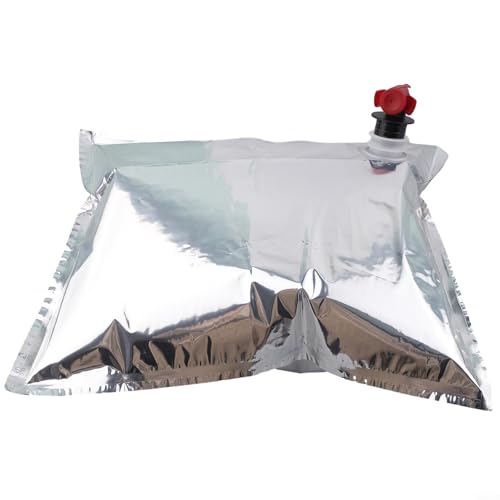 babominimer Lot de 5 sacs distributeurs de liquide, distributeur de vin de 5 L, pochette de rangement de rechange réutilisable avec bec, poches jetables pour vin/boissons