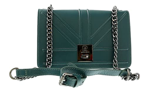 Pierre Cardin Teal Leather Large Structured Shoulder Bag2