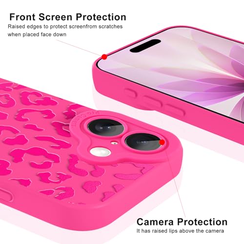 Image of ZIYE for iPhone 17 Case Hot Pink Leopard Pattern Phone Case