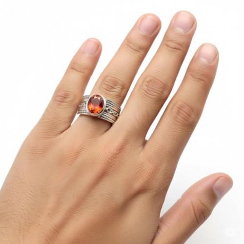 Image of 55Carat Choose Your Color Genuine Gemstone Sterling Silver Ring Band Vintage Handmade Jewelry Sizes 5-12