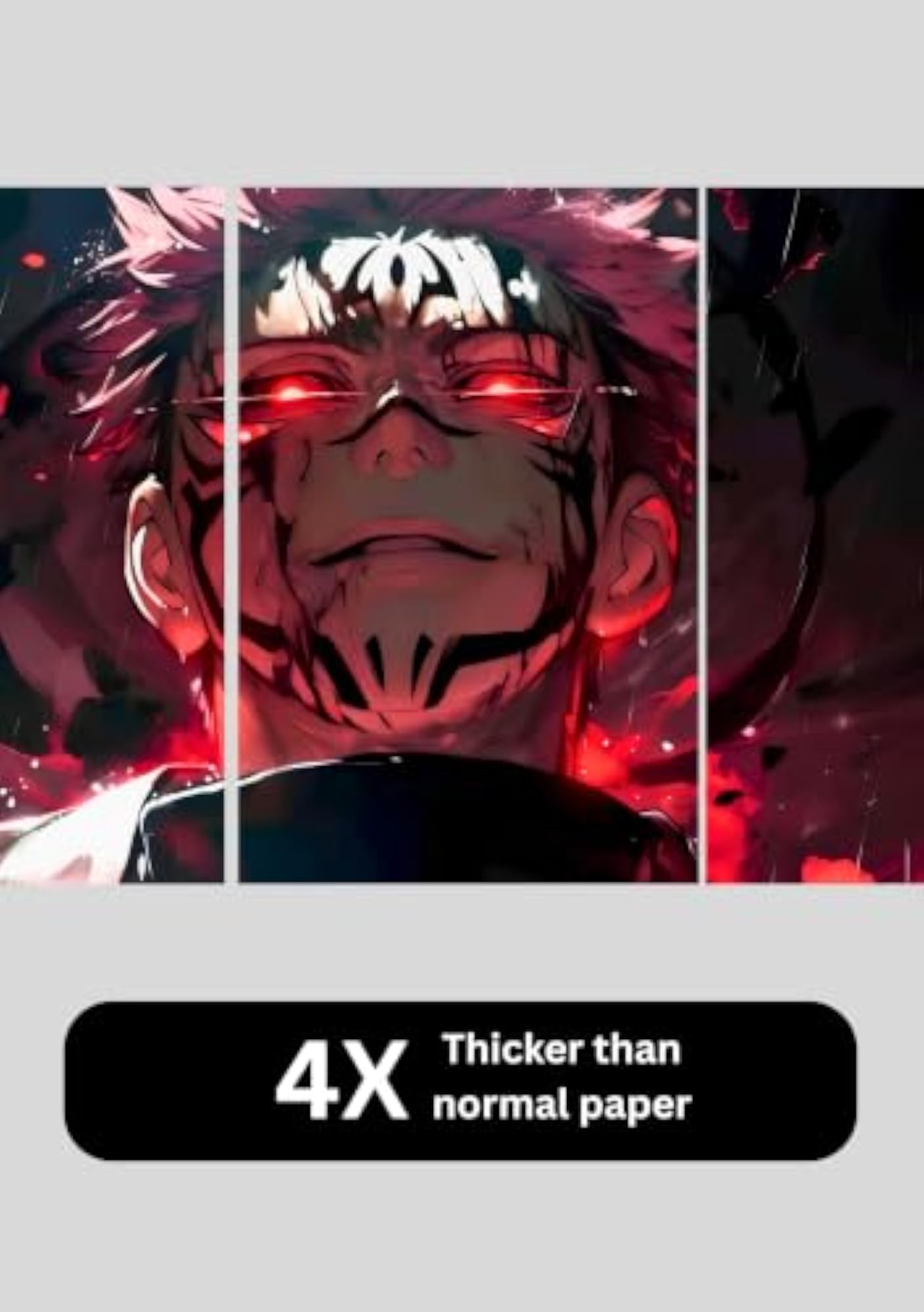 Ryomen Sukuna Split Poster, Jujutsu Kaisen Wall Art