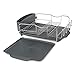 Polder KTH-615 Dish Rack, 4 PC Combo– Advantage System Includes Rack, Drain Tray, Removable Drying Tray & Cutlery Holder – Stainless Steel & Plastic