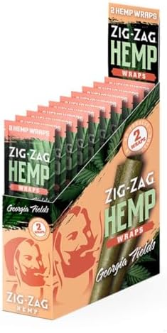 ZIG-ZAG Hemp Wraps 25-Pack - Georgia Fields (2 Wraps Per Pack) 10...