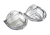 TOKYO-T Pet Bird Cage Seed Feeder Cup (L) Shallow Style Set of 2 for Lovebird, Cockatiel