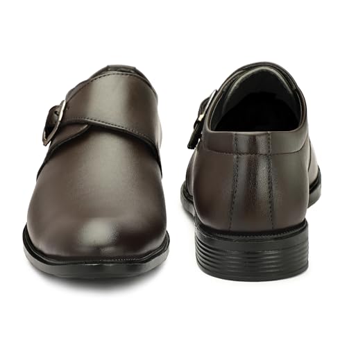 Image of BLUETAN Men's Synthetic Leather Monk Strap Perfect Look Officewear /Wedding /Stylish&Comfortable Formal Shoes