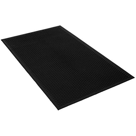 Portico Systems Safe Tread 3 x 5 Black Rubber Outdoor Scraper mat. Ideal for Any Heavily trafficked Entrance Way. Keep The Dirt and Debris Outside and Your interiors Clean. Cover