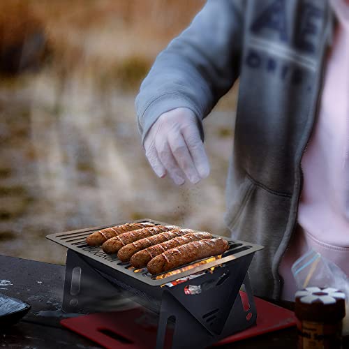 Bodkar Small Portable Grill For Personal Use, Mini Charcoal Grill For Tabletop Indoor Outdoor Cooking Bbq Camping Picnic Patio Backyard #TOP5
