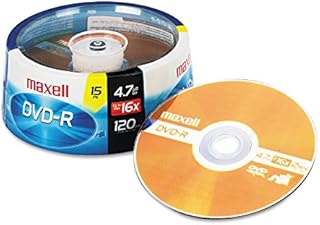 Maxell 638006 DVD-R 4.7 Gb Spindle with 2 Hour Recording Time and Superior Recording Layer Technology with 100 Year Archival Life