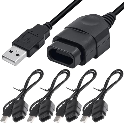 HAAMNING7 Cable adaptador USB de Xbox Controller a PC, USB-A macho a adaptador convertidor de enchufe macho x-b-o-x para Xbox Gen.1 Controller (¡No para 360 ni One!) (paquete de 4)