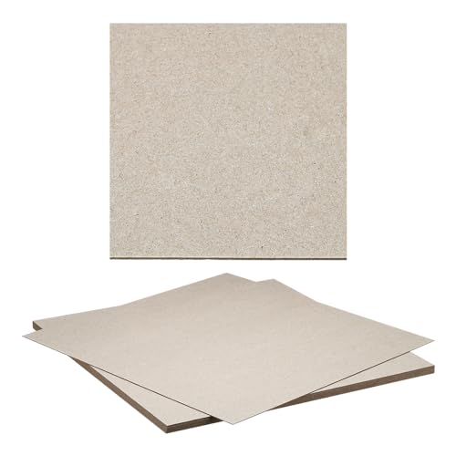 PATIKIL Tablero de Libros de 0.04'x12'x12', 10 Unidades de Cartón Gris para Encuadernación de Libros, Suministros de Encuadernación de Libros