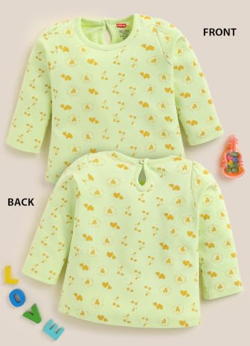 Image of LuvLap Baby Girls 100% Cotton Full Sleeve Girls Top Pack of 4