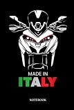 Motocross Notebook: Adventure Motorcycle Rider Italian Flag Strada Biker Italy | This is a Sweet Motocross Notebook for your Sport Enthusiast | 6x9 with 120 Wide Ruled pages.