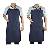 [VWELL] 防水 エプロン シンプル ２つのポケット サイズ調節可能 素材のスペシャルミックスにより撥水・防水・ソフト・軽量 エプロン 汚れにくい シワになりにくい 業務用 全3色 メンズ レディース