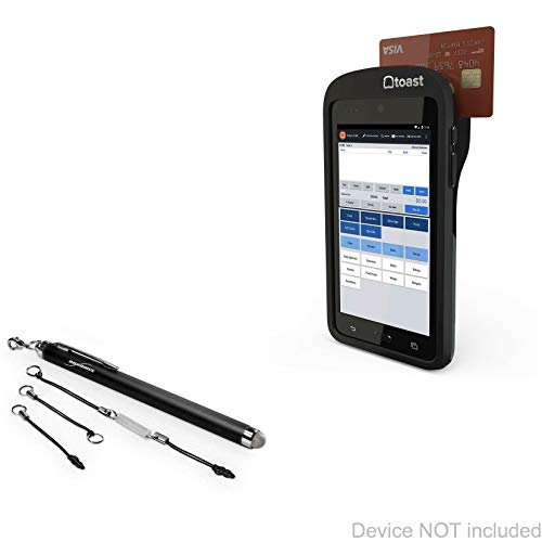 BoxWave Stylus Pen Compatible with Toast Go - EverTouch Capacitive Stylus, Fiber Tip Capacitive Stylus Pen for Toast Go - Jet Black