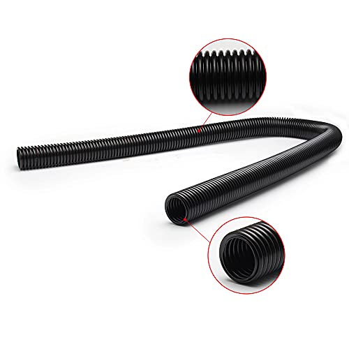 Wenjtp Universal 48-Inch Radiator Hose Kit, Stainless Steel Heat Dissipation Hose Kit With 4 Chrome Caps,(Black) #TOP2