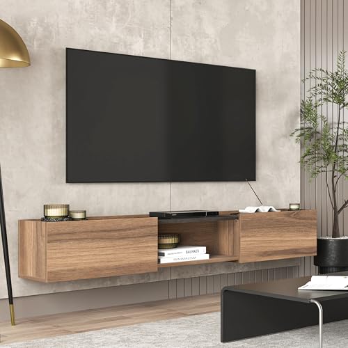 Atelier Mobili Floating TV Stand 65 Inch TV, Wall Mounted
