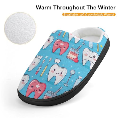 Dentist Teeth Dentistry Denta Cute Cotton Slippers Anti-slip House Shoe Slipper Indoor Outdoor4