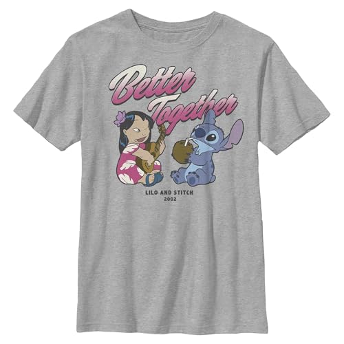T-shirt Stitch Disney pour garçon en taille XL coloris gris athlétique