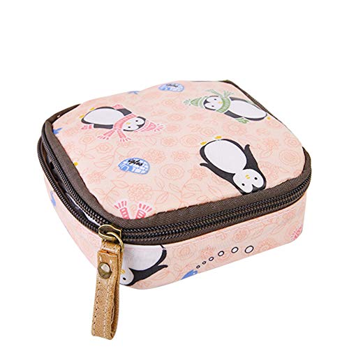 Preisvergleich Produktbild Qinlee Cartoon Münzbörsen Kleine Pinguin Muster Mini Geldbörse Münztüte Kleine Tasche Kosmetiktasche Geldbeutel für Dame Mädchen