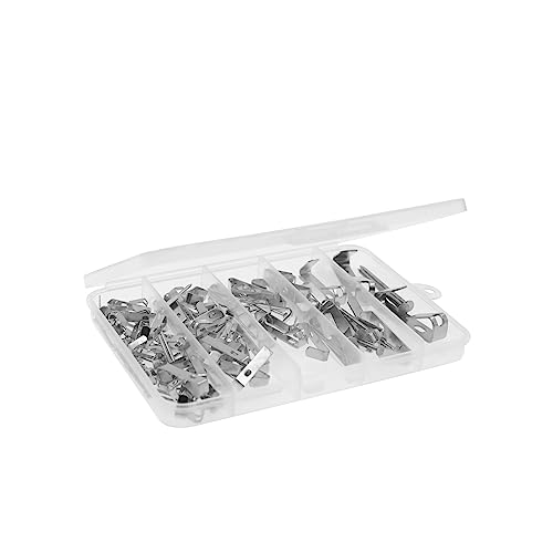 Image of 60 Pieces Picture Hanging Kit with Screws,SAFYY Picture Hooks for Hanging Pictures,Wall Painting Hanging Hooks Picture Frame Hooks for Wall Mounting(Silver 10LB*15,20LB*10,30LB*25,50LB*8,100LB*2)