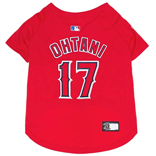 Image of MLBPA Dog Jersey - SHOHEI OHTANI #17 Pet Jersey - MLB Los Angeles Angels Mesh Jersey, X-Small