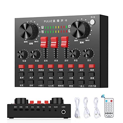 PFDTS Live-uitzending Professionele Microfoon Registratie Geluid Mixer Versterker met geluidskaart, Bluetooth USB - Image 6