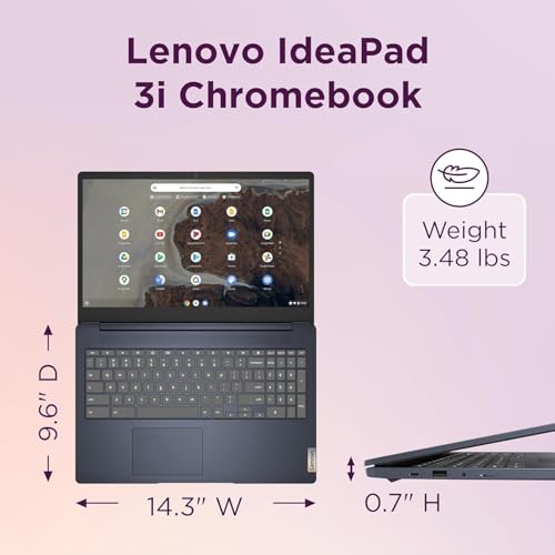 Image of Lenovo Chromebook 15 Laptop, 15.6 inch FHD, Intel Celeron N4500, 8GB RAM, 128GB